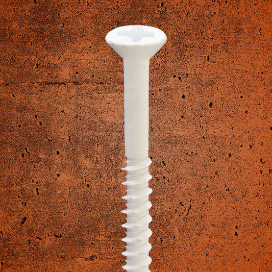 White Concrete Screws