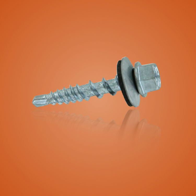 Fasteners Plus #10 X 1-1/2" ZXL Woodbinder Metal Roofing Screws - Galvanized, Pack Of 250 For Metal To Wood