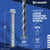 Large diameter concrete screw dimensions: length, drive, fixture hole diameter.