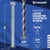 Large diameter concrete screw dimensions: length, drive, fixture hole diameter.