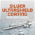 Screw with silver ultrashield coating on a gray background, featuring text about corrosion resistance.