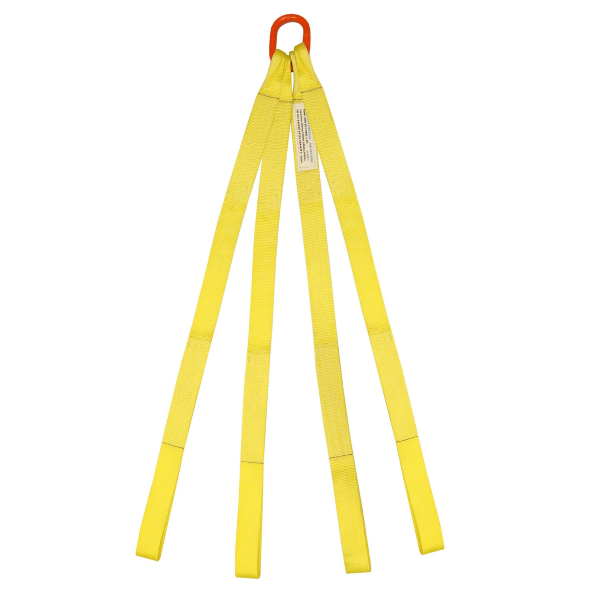 1"x12' (2 ply) Quad Leg Nylon Sling w/ Master Link & Sewn Loop