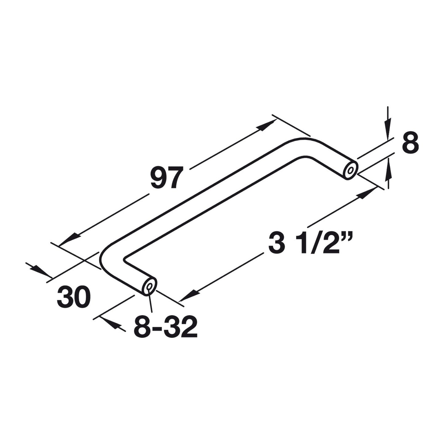 Hafele Essentials Wire Pull - Illustration