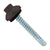 #12 x 1-1/2 ZXL Steelbinder Metal Roofing Screw Koko Brown, Pkg 250
