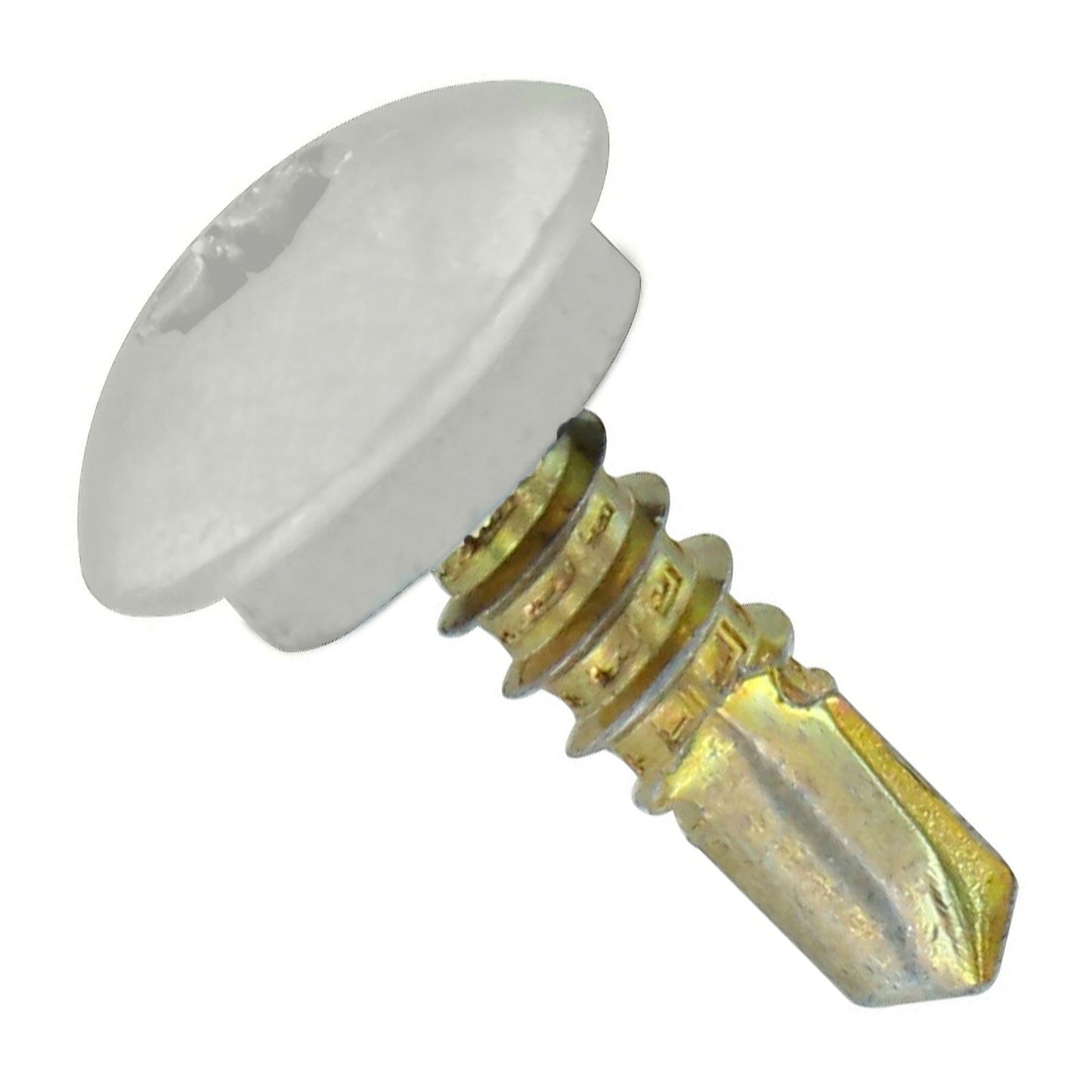 #12-14 x 3/4" Eclipse Steelbinder Self-Drilling Metal Roofing Screw - Polar White, Pkg 250