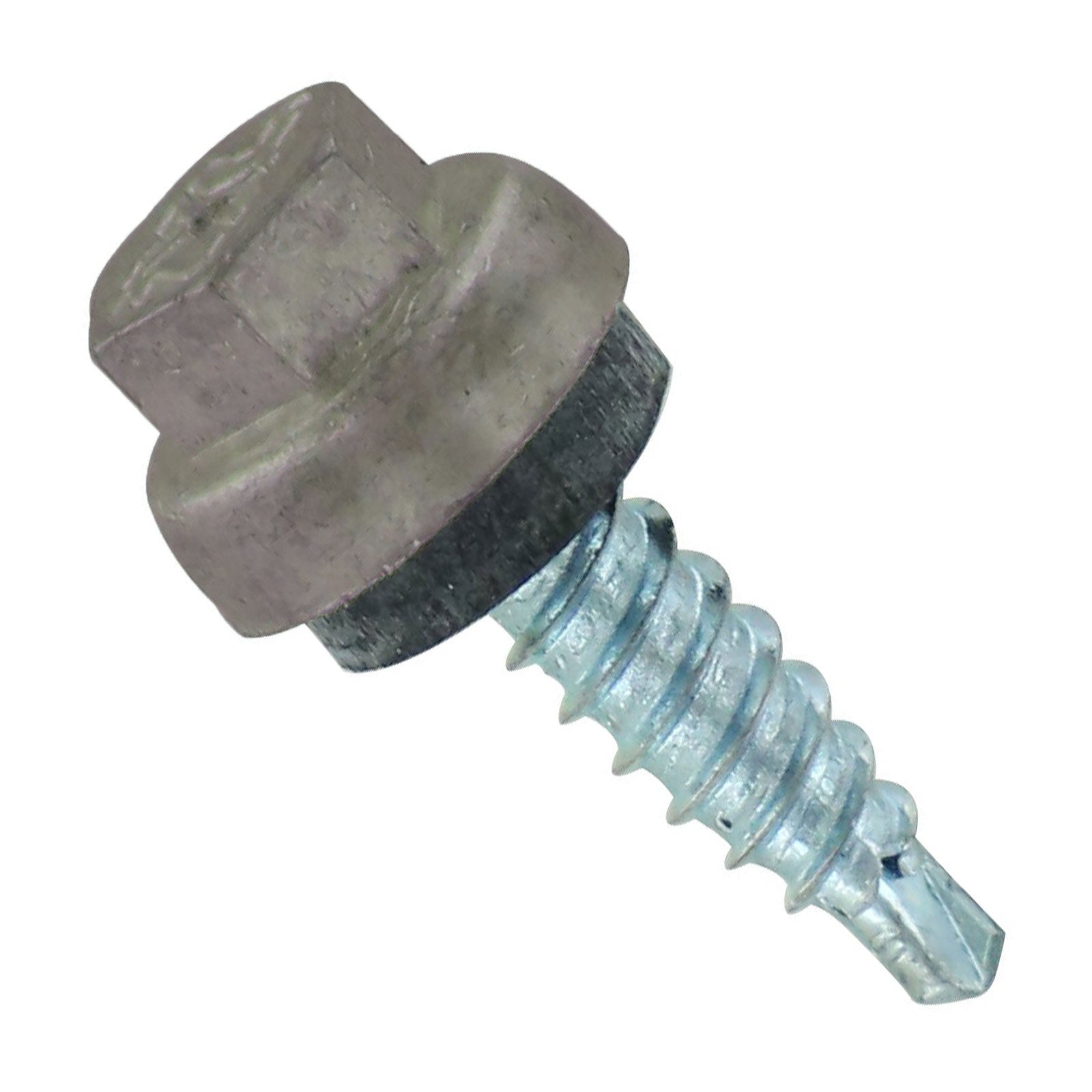 #12 x 3/4" ZXL Woodbinder Metal Roofing Stitch Screw - Ash Gray