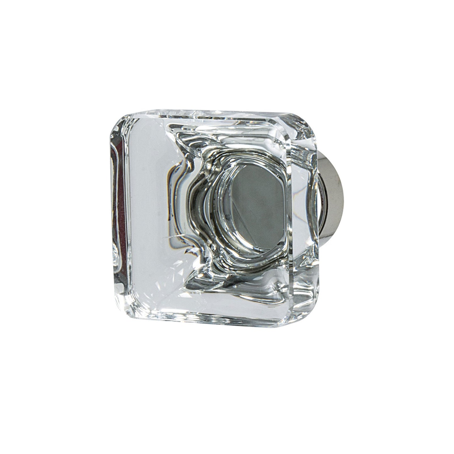 Hafele Amerock Glacio Cabinet Knob - Clear/Polished Nickel