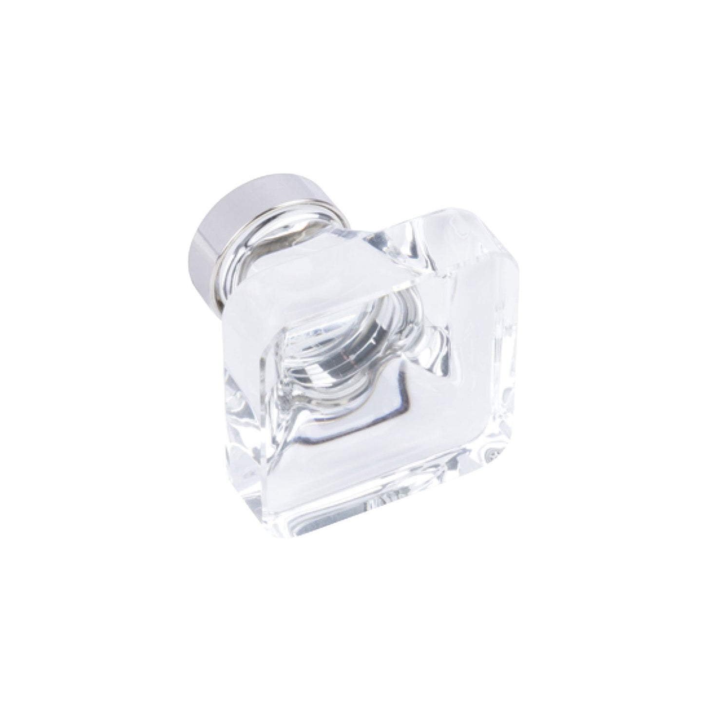 Hafele Amerock Glacio Cabinet Knob - Clear/Polished Nickel