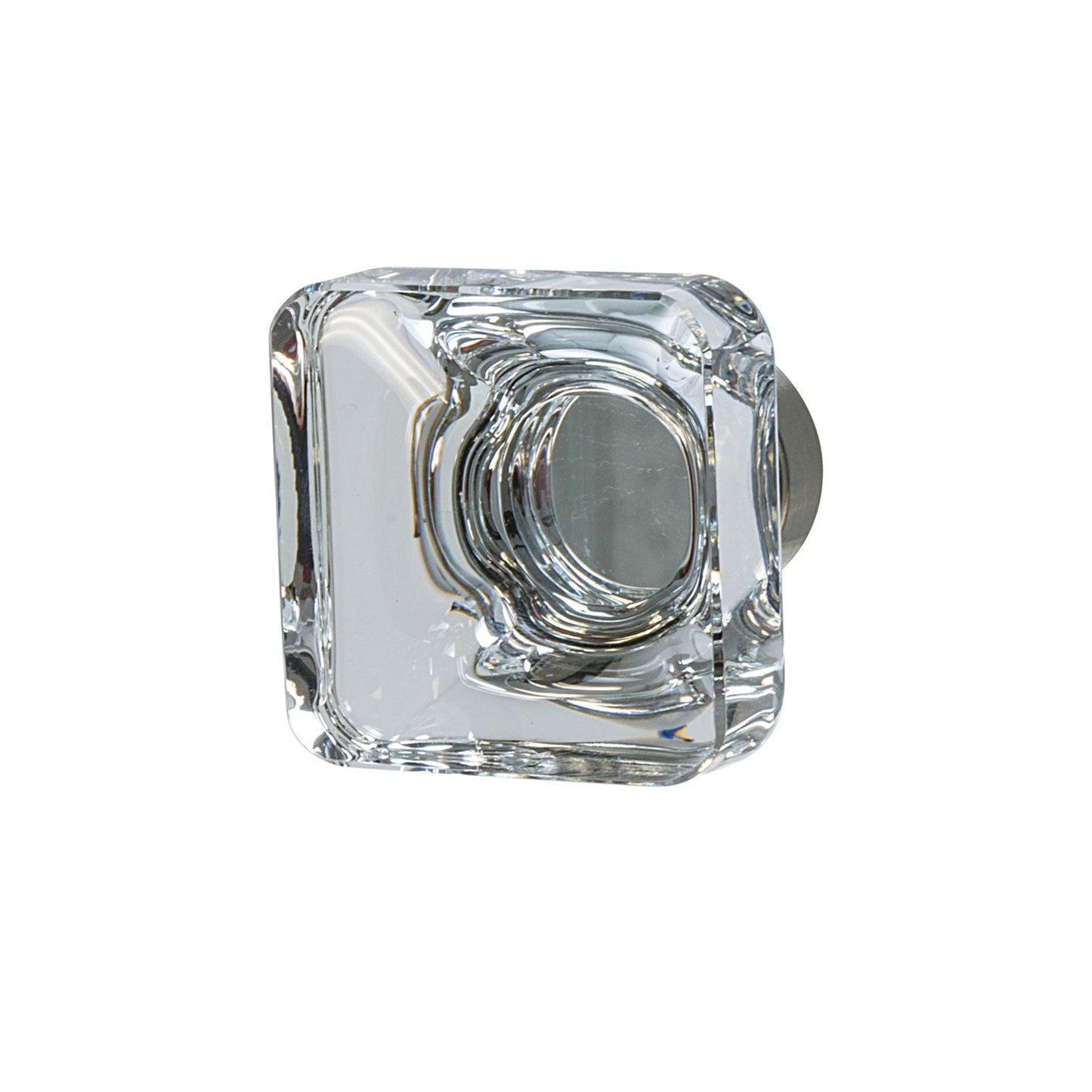 Hafele Amerock Glacio Cabinet Knob - Clear/Satin Nickel