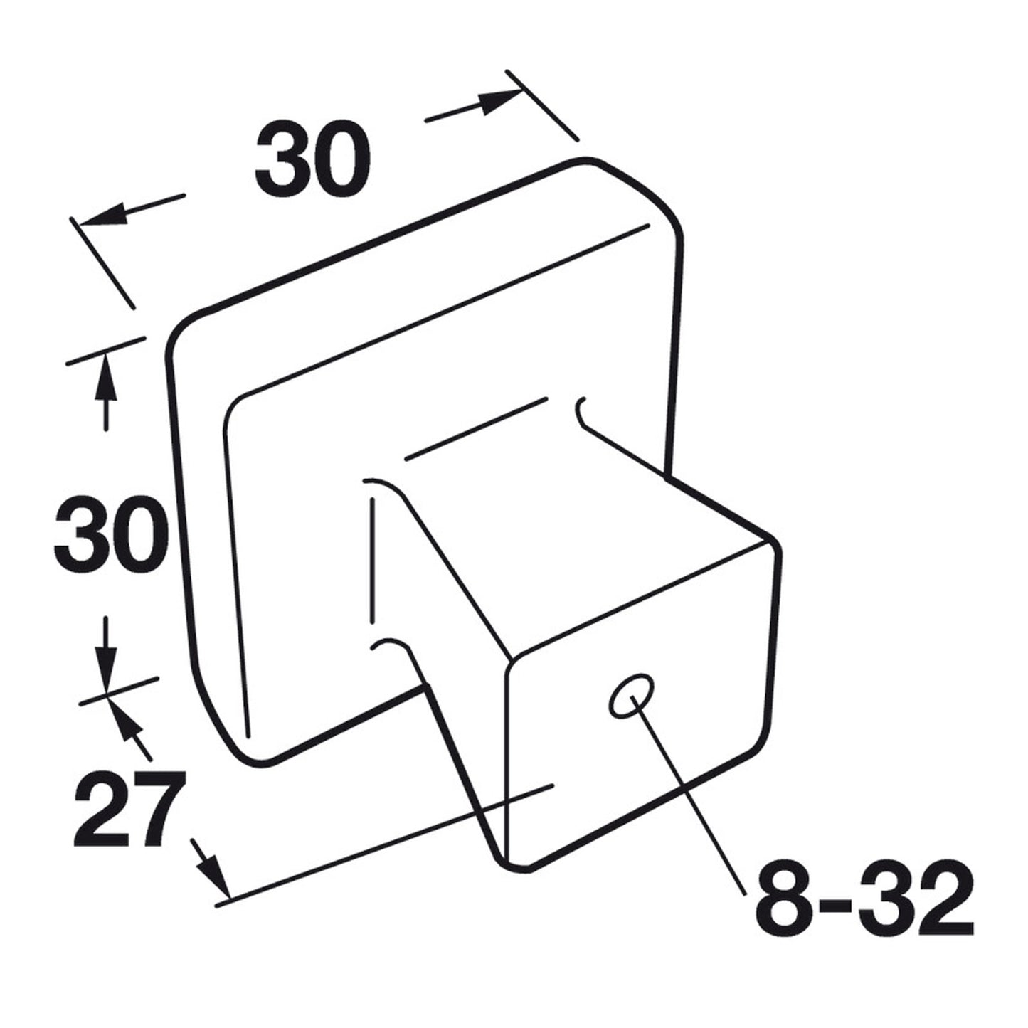 Hafele Amerock Blackrock Cabinet Handle Illustration