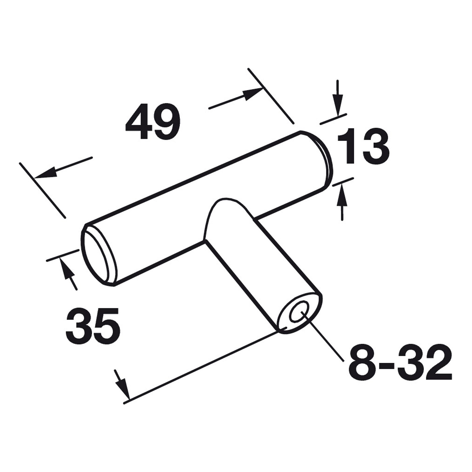 Hafele Amerock Bar Knob Illustration