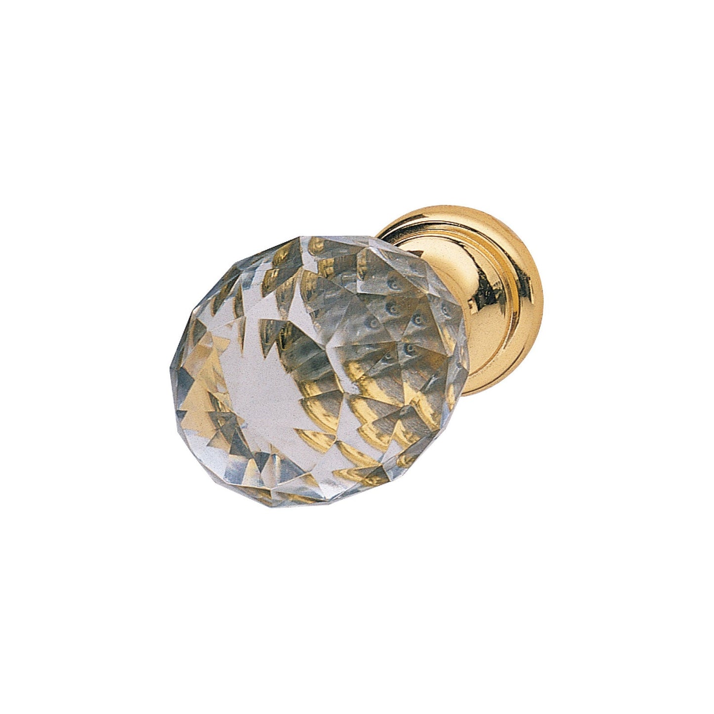 Hafele Astral Cabinet Knob - Polished Gold/Clear