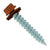 #14 x 112 inch #14 Type 17 Woodbinder Metal Roofing Screw Brown Pkg 250