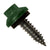 #14 x 1 inch ZXL Tapping Steelbinder Metal Roofing Screw Forest Green Pkg 250