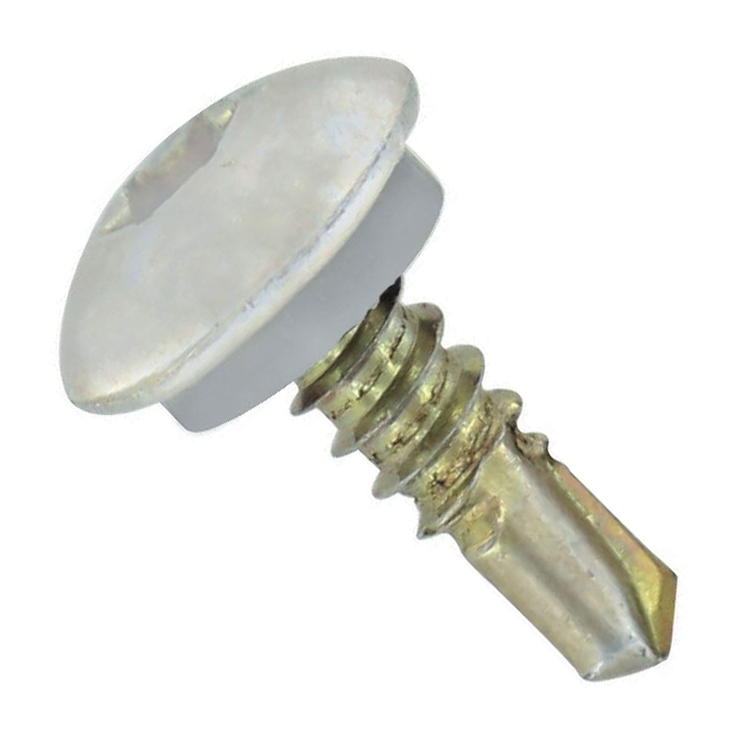 1/4"-14 x 7/8" Eclipse Steelbinder Self-Drilling Metal Roofing Stitch Screw - Polar White, Pkg 250