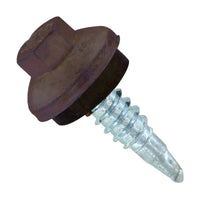 1/4 x 7/8 ZXL Steelbinder Metal Roofing Stitch Screw Koko Brown, Pkg 250