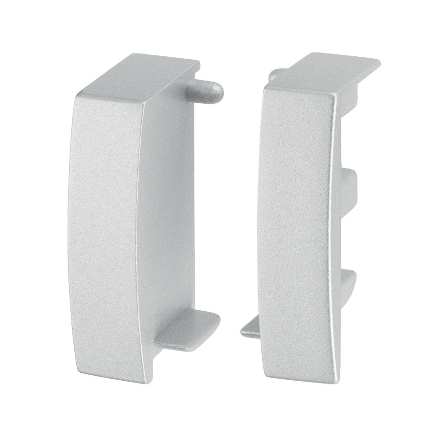 Hafele Impressions L-Profile End Cap - Matte Aluminum