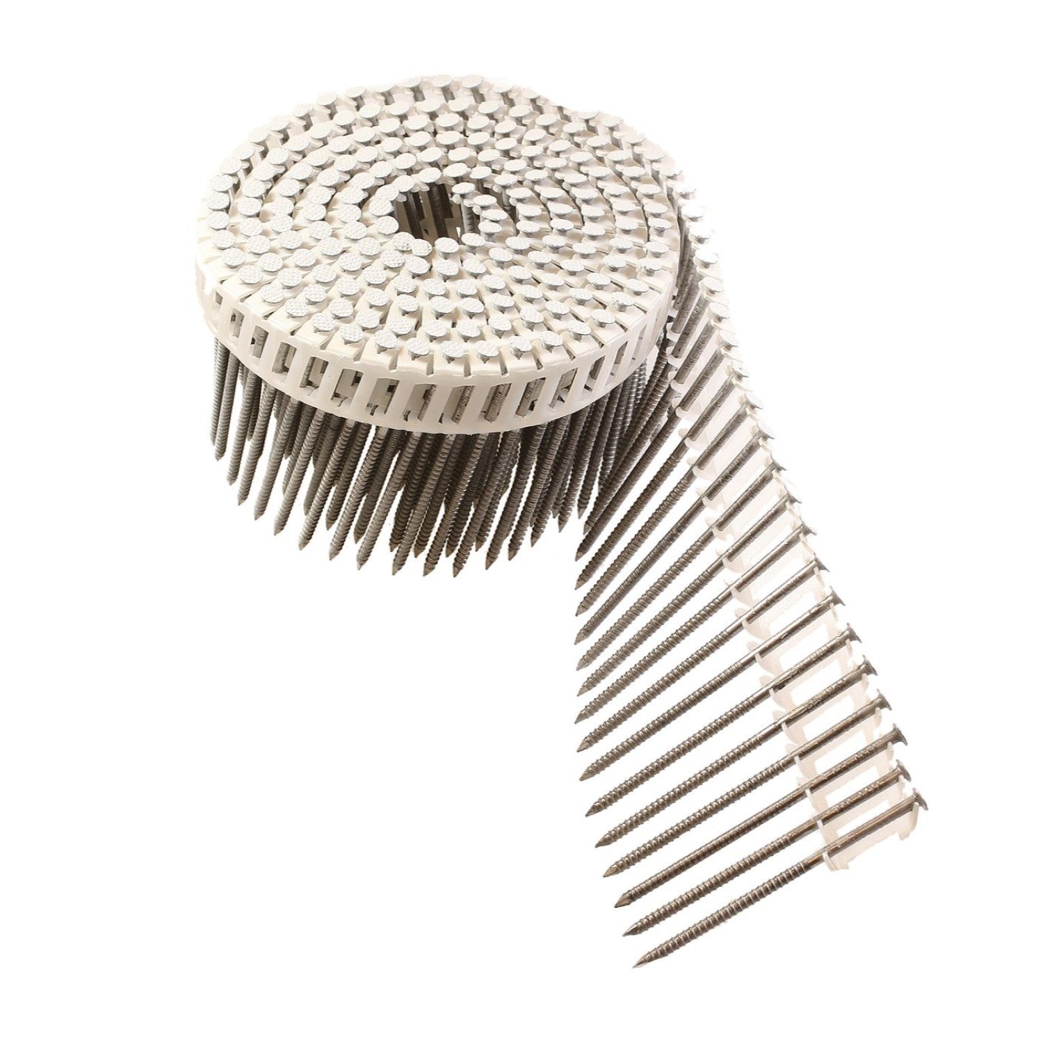 8d ring shank coil nails top
