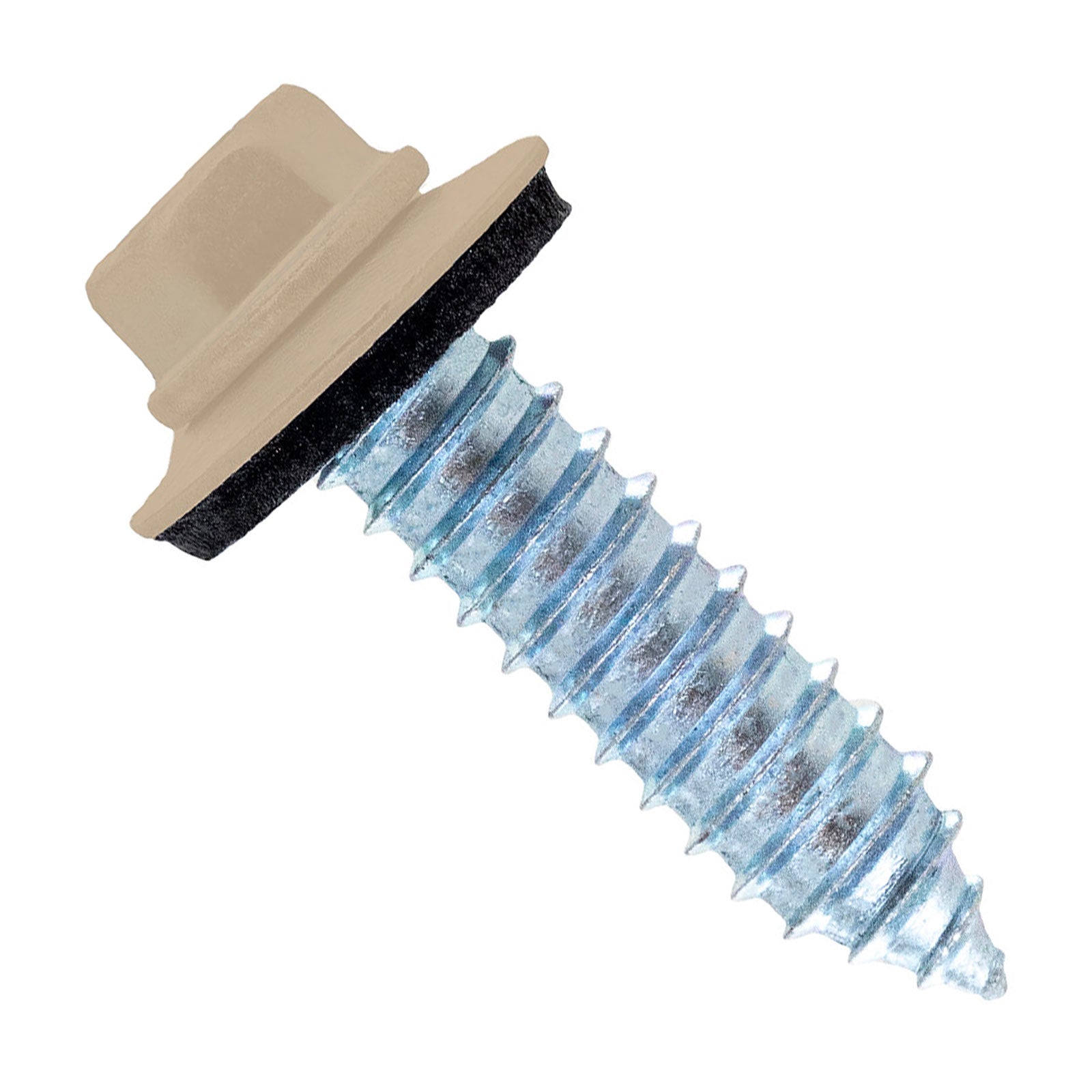 #17 x 1" Tapping Steelbinder Metal Roofing Screw - Tan - Pkg 250
