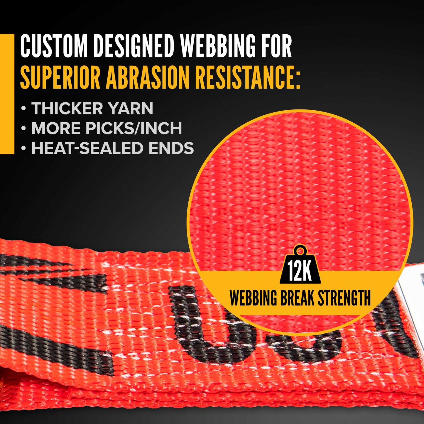 10' endless ratchet strap - high quality webbing 2" heavy duty endless ratchet strap