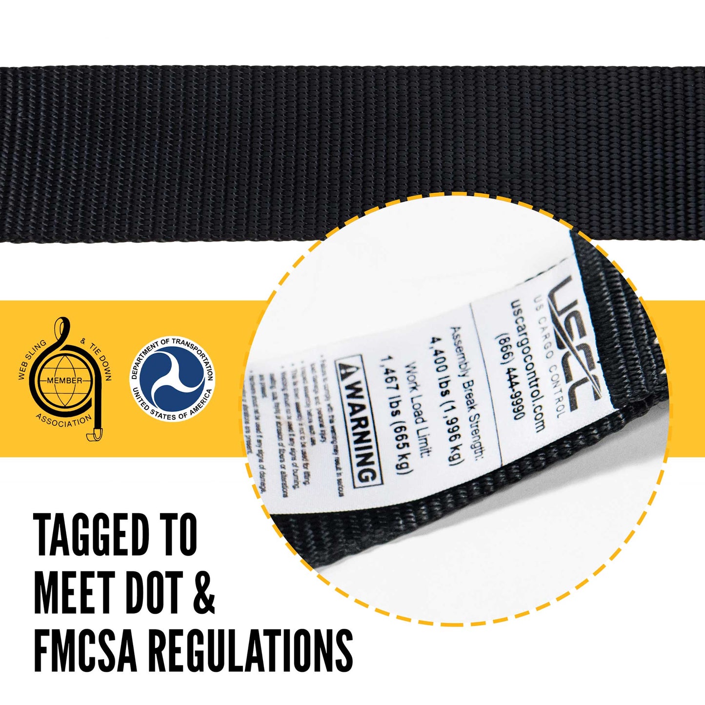 15' endless ratchet strap - WSTDA approved 2" endless ratchet strap
