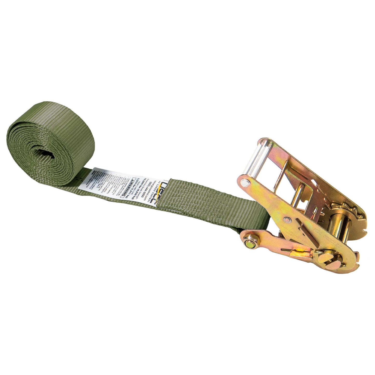 10' endless ratchet strap - 2" olive green heavy duty endless ratchet strap