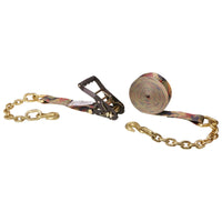 2" x 30' Camo Ratchet Strap with Chain Extension