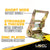 20' ratchet strap - short handle ratchet is strong and corrosion resistant