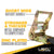 8' ratchet strap - short handle ratchet is strong and corrosion resistant