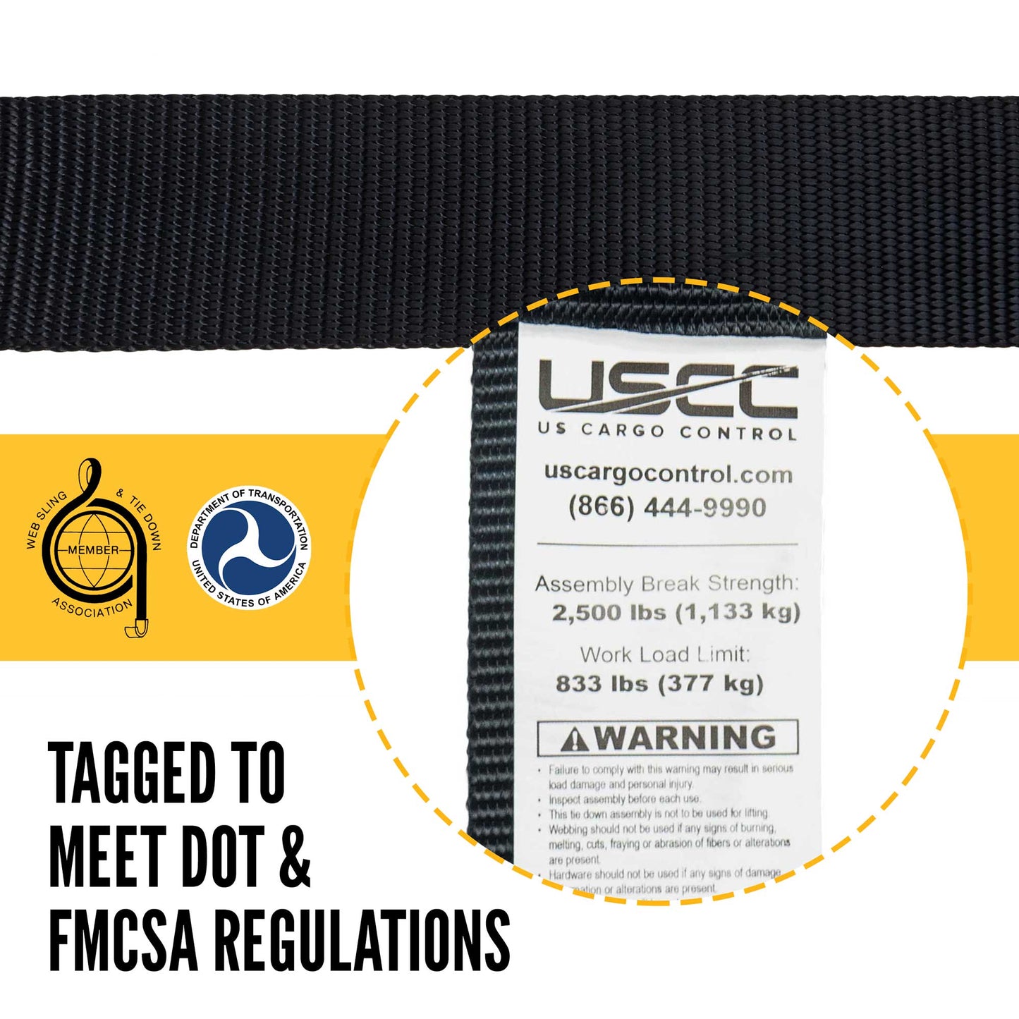 10' ratchet strap - WSTDA approved S hook ratchet strap