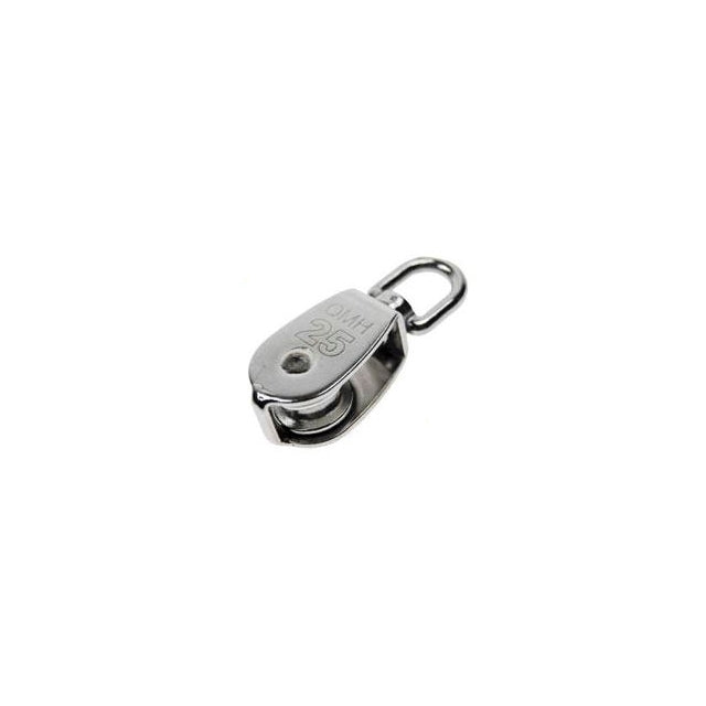 Single Swivel Eye Block w/ Brass Bushing - 304 Stainless Steel 3/8" x 2"