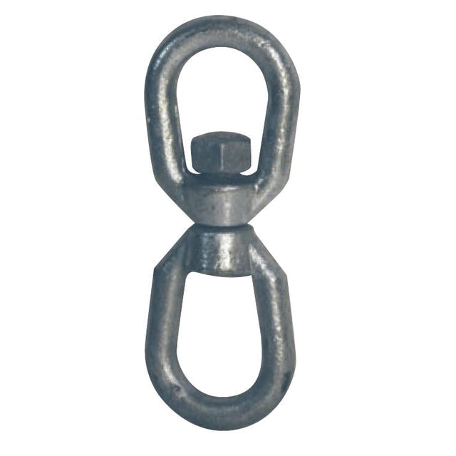 Galvanized Eye & Eye Swivel - Carbon Steel - 1/4"