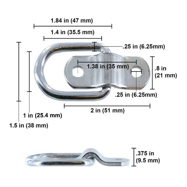 Mounting Ring 1" x 800 Lbs Stainless Steel T316 - image 5