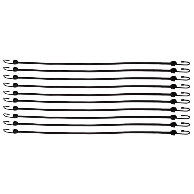 5/16" x 48" Black Bungee Cords (bundle of 10) - 8mm