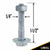 #14 E-Track Fastener Pack 1-1/2