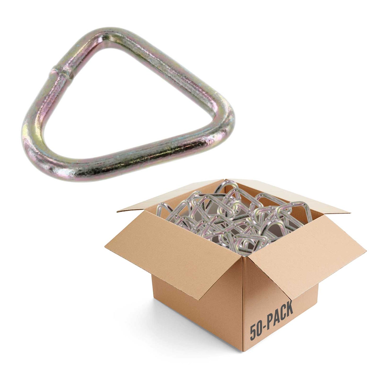 2" Wire D-Ring | 5,000 lbs. BS - 50 Pack