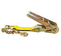 3" x 11" Fixed End with Ratchet / Chain Extension | Yellow