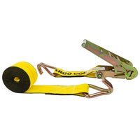 3" x 20' Ratchet Strap with Wire Hooks | Yellow