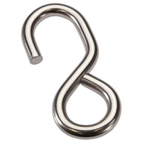 1-1/2" S-Hook, Type 304 Stainless Steel, 765 lbs. break strength