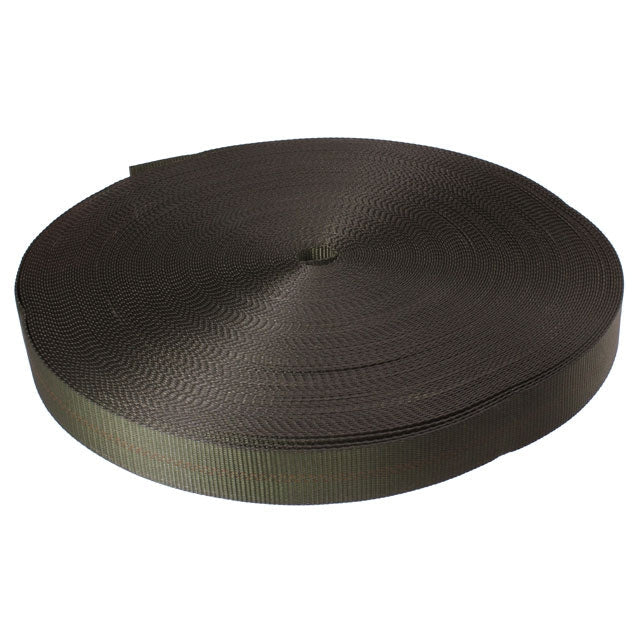 2" 12K Polyester Cargo Webbing - Linear Foot - Olive Drab