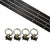 8 Piece 4 foot L Track Tie Down System Black image 1 of 9