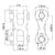 Twin Clevis Link - Grade 70 - 7/16-1/2
