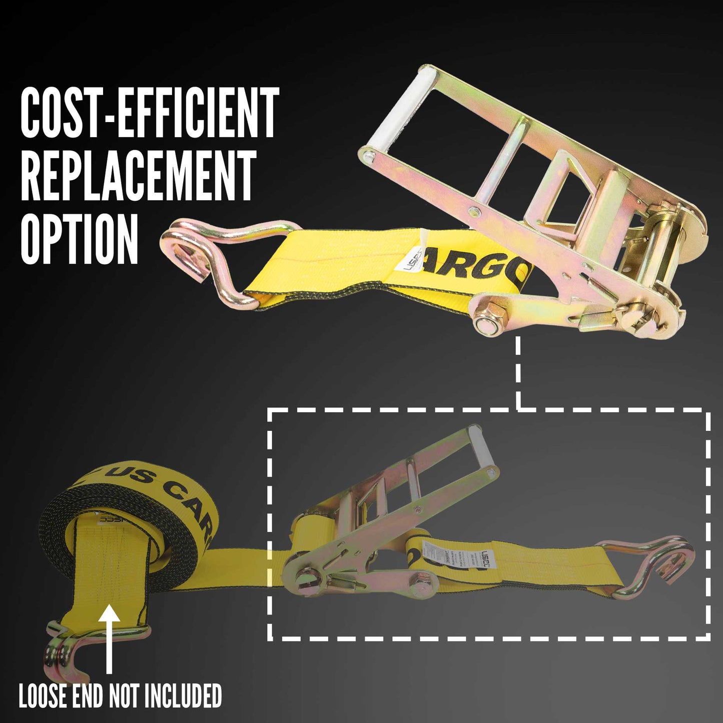 11" cost-efficient ratchet strap replacement option