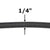 1/4''-6mm Black Polyester Shock Cord 50 ft