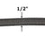 1/2''-12mm Black Polyester Shock Cord 50 ft