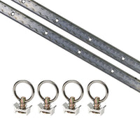 6 Piece 4 foot L Track Tie Down System Aluminum image 1 of 9