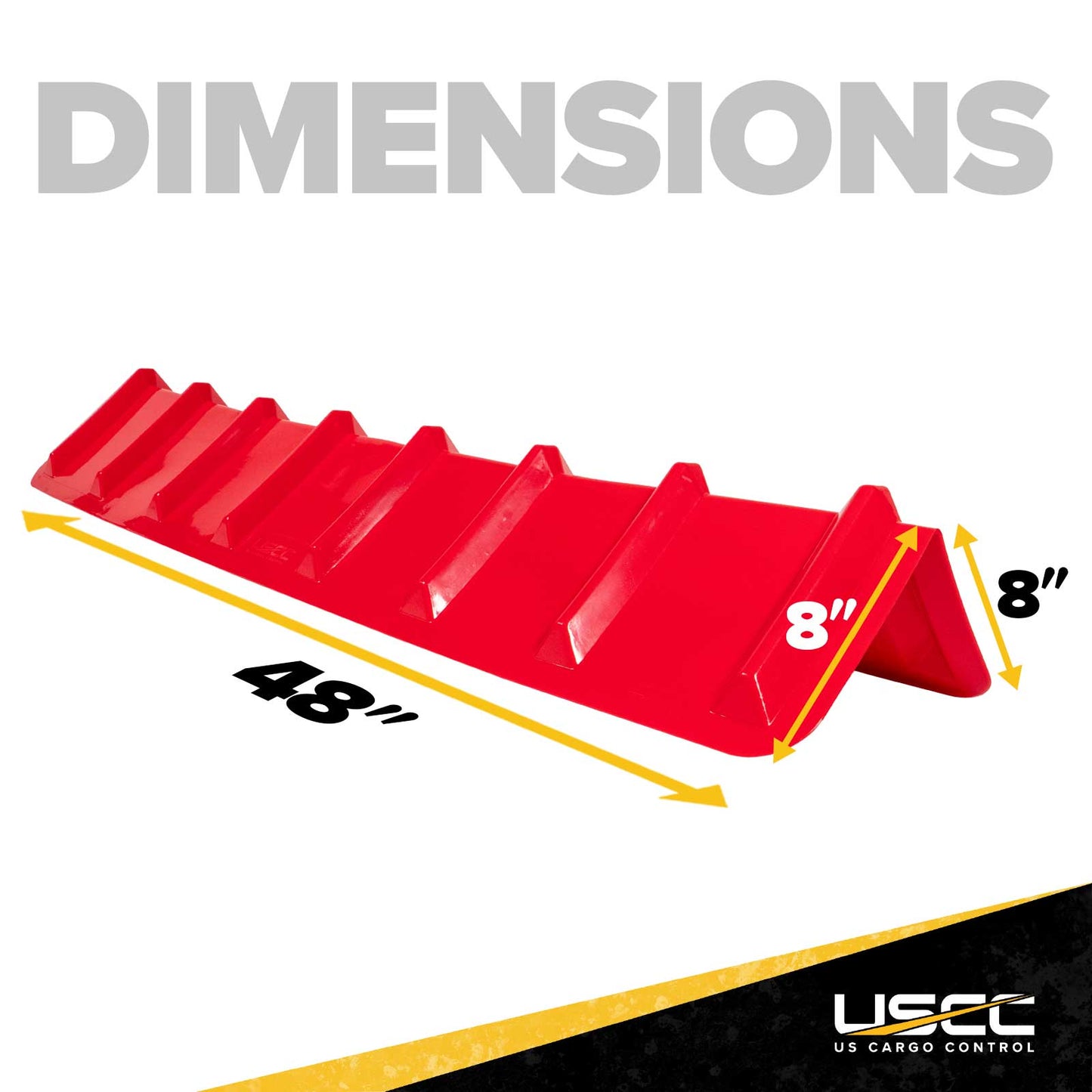 48" Cargo Corner Protector | Red Plastic