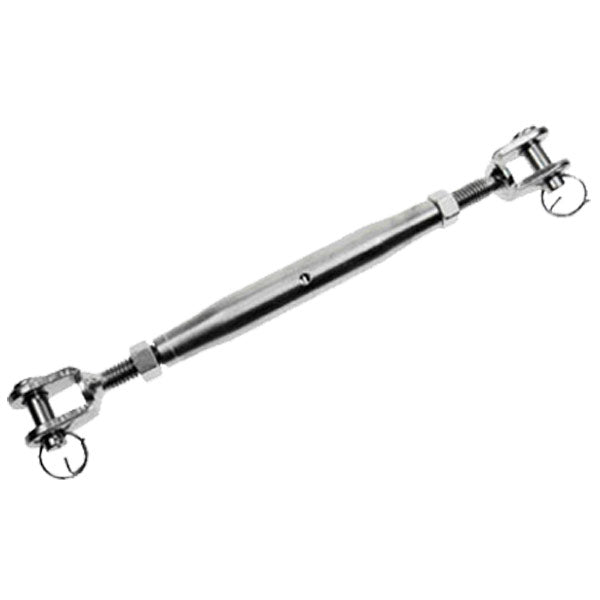 5/8" x 7-5/8" Jaw & Jaw Stainless Steel Pipe Turnbuckles
