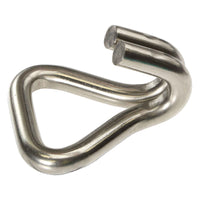 2" Double J Stainless Steel Wire Hook: 4,500 lbs. Break Strength