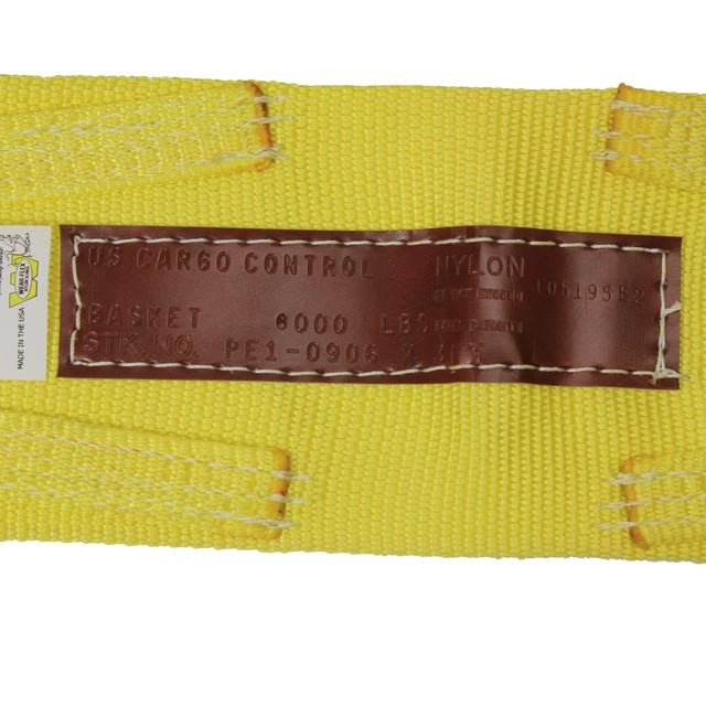 Nylon Lifting Sling - Attached Eye Wide - 6" x 4' - 1-ply